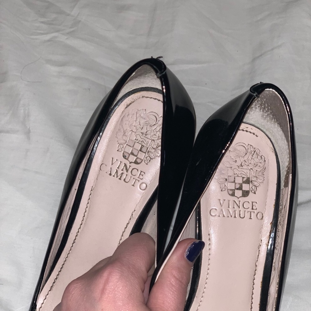vince camuto patent leather heels